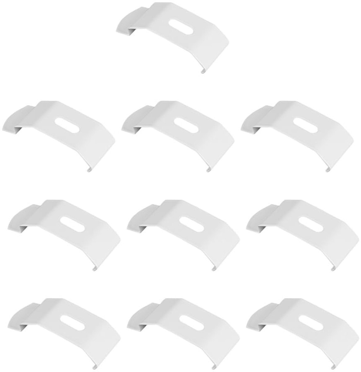 Dailygoods- Jaloezieën Bovenste Bevestigingsbeugels - 10 Stuks - Professionele Kwaliteit - Verstelbare Montagehardware - Geschikt voor 38 mm Hoofdrail - Duurzaam Materiaal