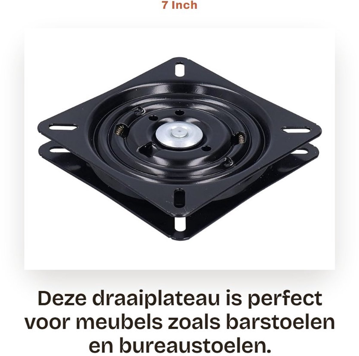 Dailygoods- Draaitafel Hoog Draagvermogen - Draaiplateau - Draaibeslag - Automatische Terugslag - Eenvoudige Installatie - Voor Meubelstoelen - Draaischijf