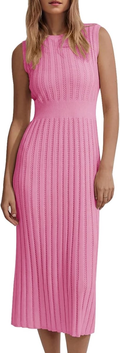 Dailygoods- Zomerjurk Mouwloos - Midi-jurk - Strandjurk - Tankjurk - Sexy Jurk - Elegant Ontwerp - Superzacht Materiaal - Tanktop Jurk