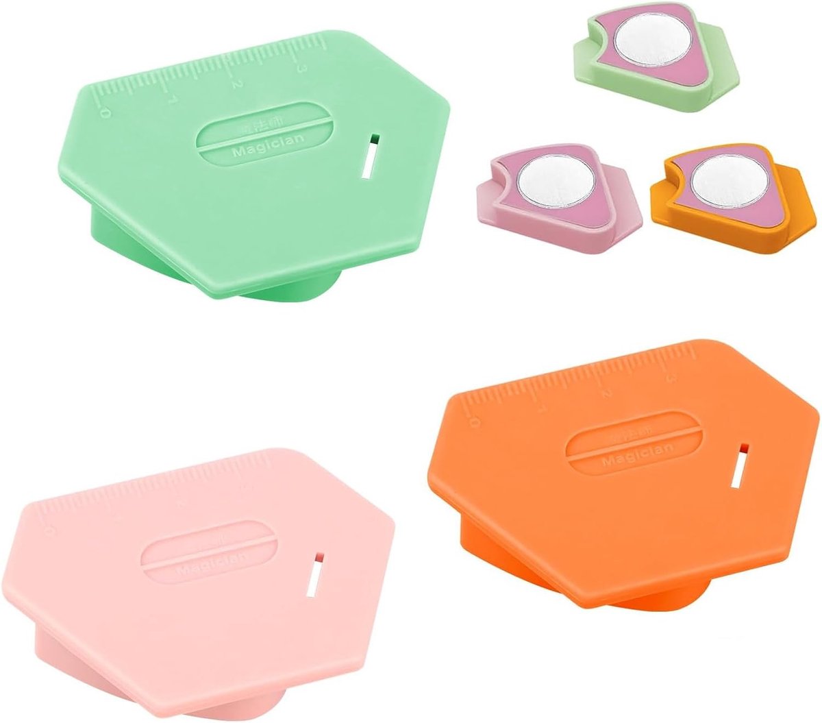 Set van 3 magnetische naadgeleiders voor nauwkeurig naaien, multifunctionele naaitoebehoren en liniaal voor naaimachines, ideaal voor hobbyisten en professionals