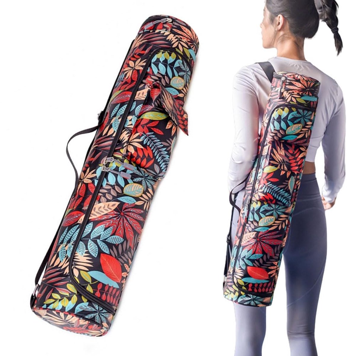 SnelShoppen - Yogamat tas, handige draagtas met verstelbare schouderriem, waterafstotend, grote capaciteit, opening met trekkoord, ideaal voor dagelij