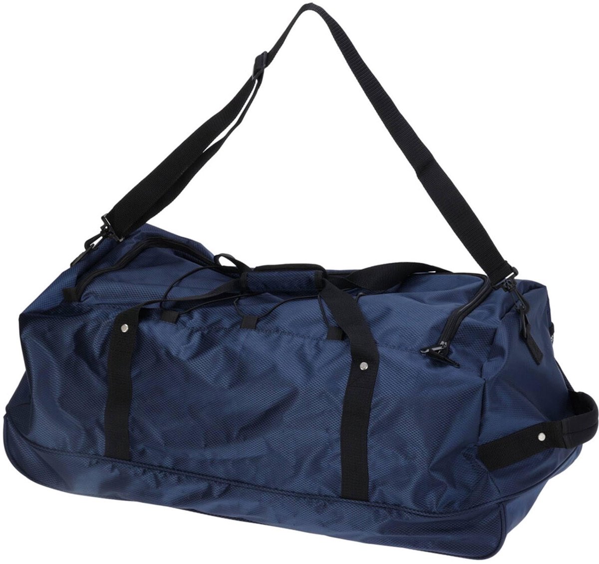 SnelShoppen - Well Home reistas 110 liter marineblauw polyester met 3 wielen ABS - Ideaal voor vakantie, camping, weekendje weg, sport en meer