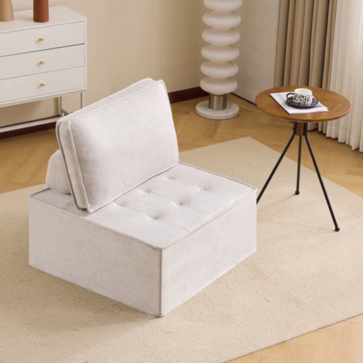 Zitzak – Fauteuil – Loungestoel – Sessel – Loungefauteuil – Grijs – Ruimtebesparend Design