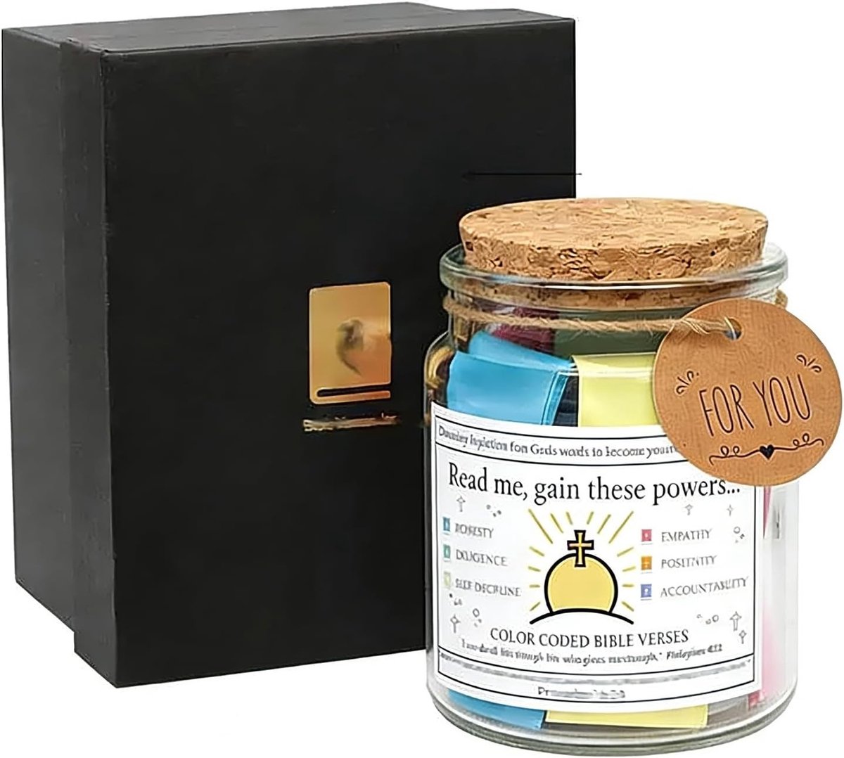 Bijbelverzen in glazen pot, Inspirerende hoop jar, Gebedspot met bemoedigende teksten voor Christelijke Moedermakers, Perfecte geschenken voor elke gelegenheid.