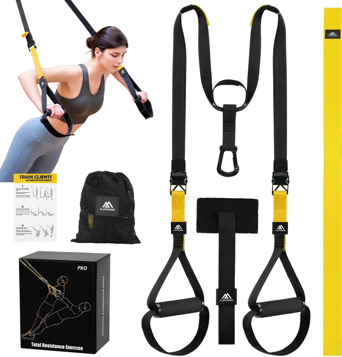 SnelShoppen - Sling-trainerset voor Thuis, Professionele Ophangtrainer met Veringstrainer-systeem, Verstelbaar Deuranker, Fitnessapparatuur voor Binne