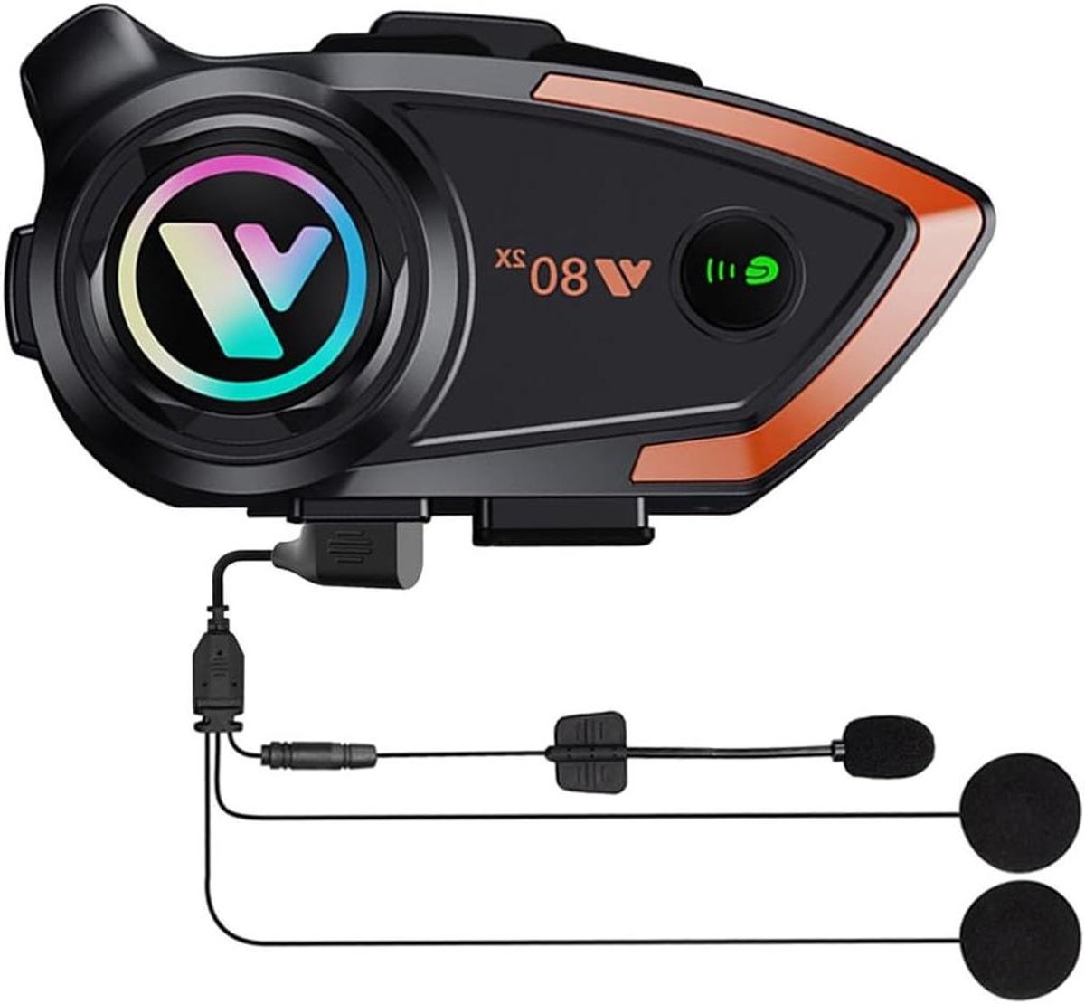 Motorhelm Headset - Communicatie Systeem - Groepsgesprekken Rijden - Ruisonderdrukking CVC - 500m Bereik - Zwart