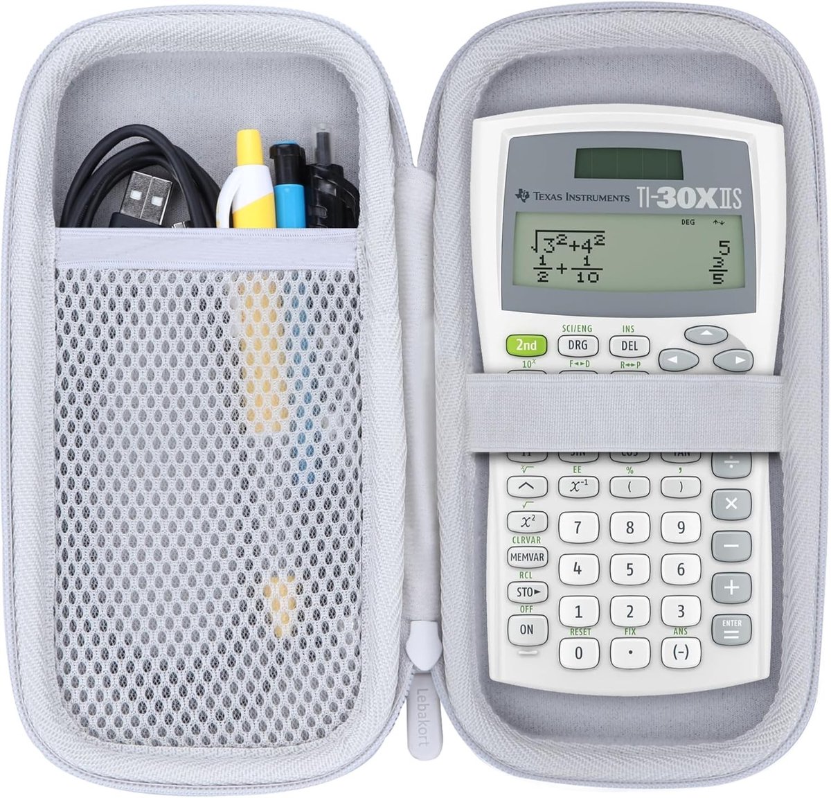 Hardcase voor Texas Instruments TI-30XIIS TI-30XS TI-30Xa TI-36X Pro Wetenschappelijke Rekenmachine, Bescherming, Wit, Duurzaam en Lichtgewicht