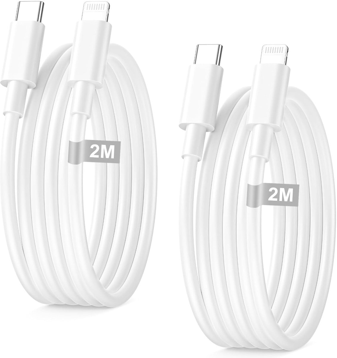 Lange USB C naar Lightning Kabel 2M - Snelle Oplader voor iPhone en iPad, MFi Gecertificeerd, Geschikt voor iPhone 14 Pro Max/Plus/13/12/11/XS/7/8