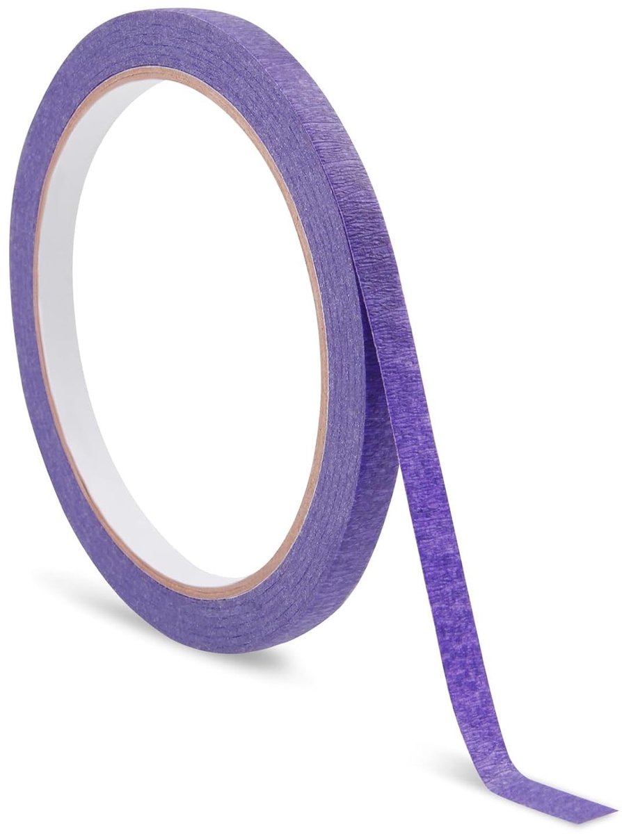 Kleurige Maskingtape 5mm x 20m - Dunne Zelfklevende Tape voor Auto Schilderen, Verven, Knutselen en Decoratie in Paars