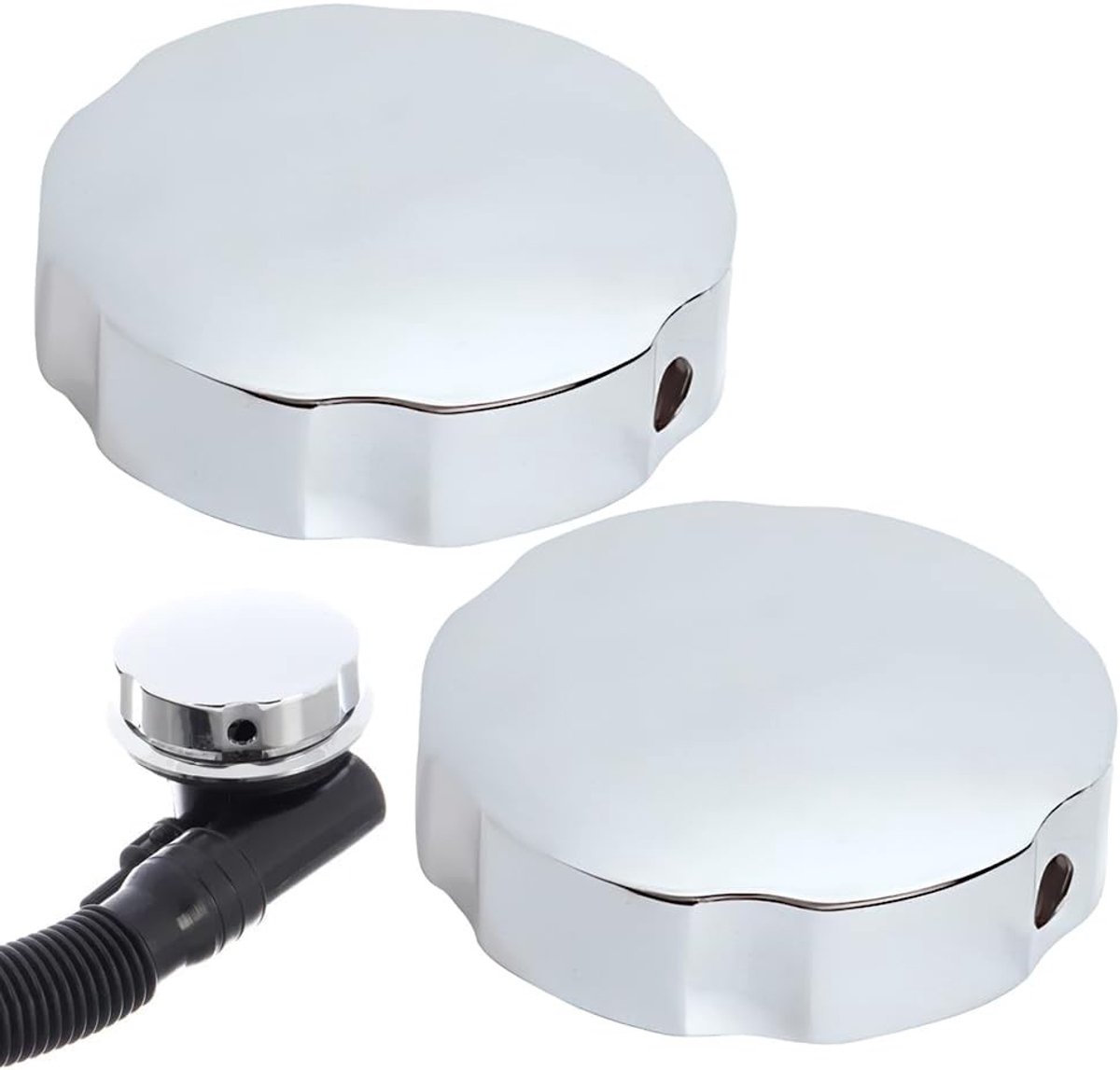 Rotary Knop voor Badkuip, Pop-Up Afvoerbediening, Verstelbare Afvoerknop, Chroom Badstopknop, Badkuip Accessoires en Onderdeel