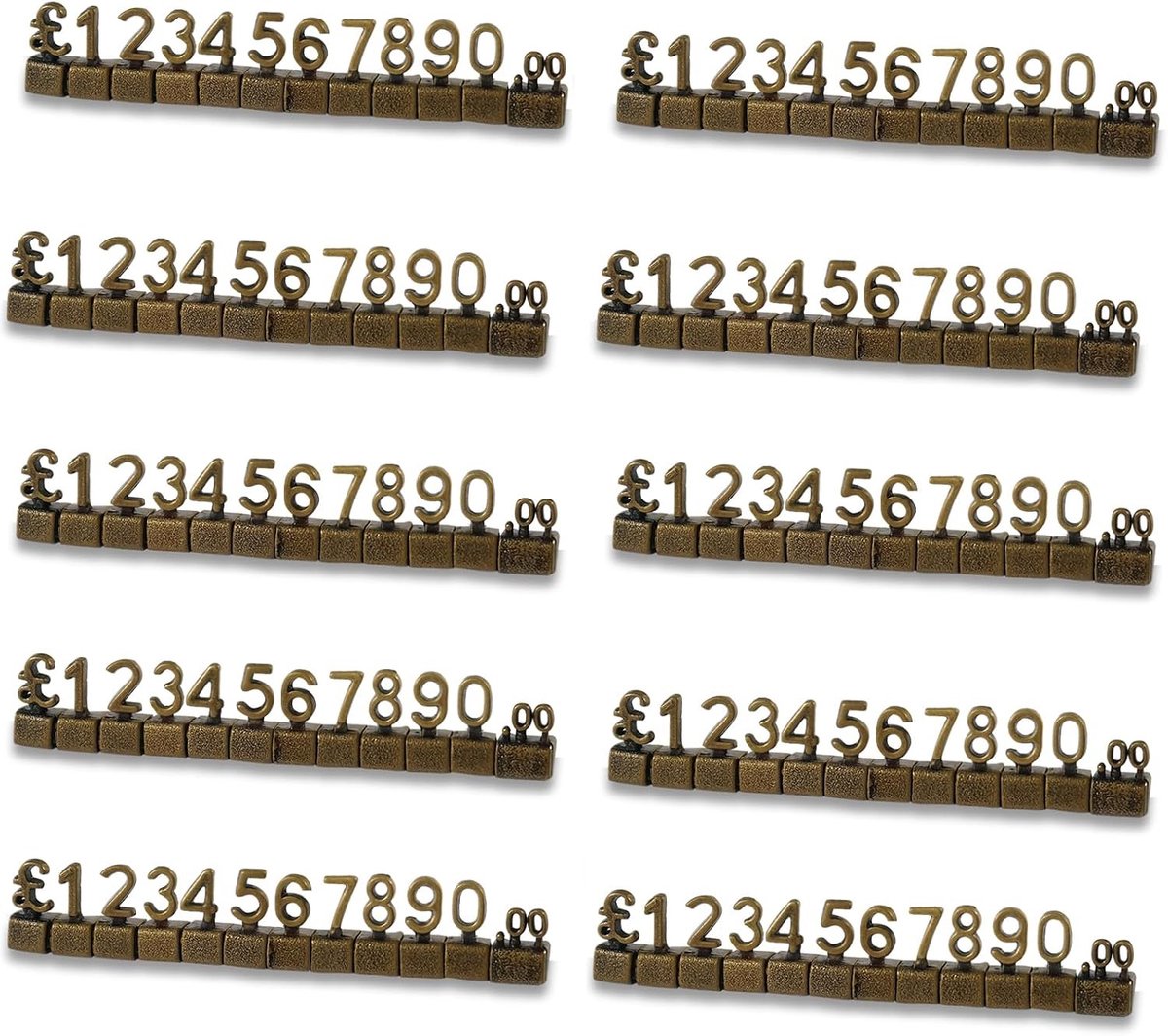 Digitale Prijskaartjes 3D Metalen Rekken - 20 Stuks Verstelbare Prijs Kubus Kit voor Sieraden, Horloges en Winkel Displays
