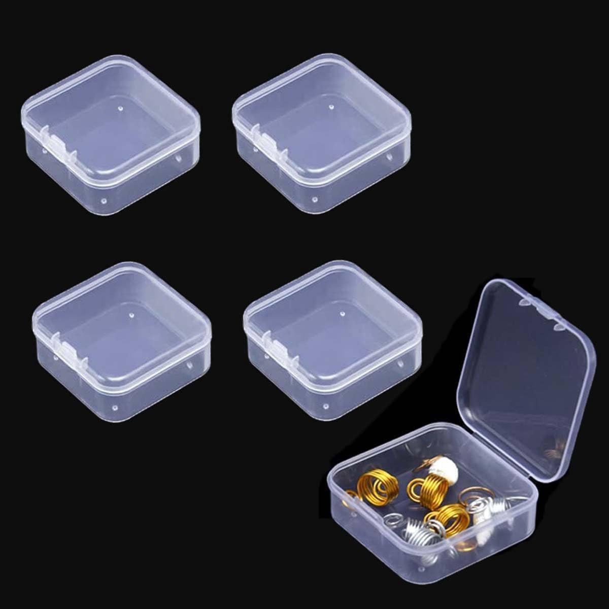 Kleine pillendoos set van 4, handige tablettenbox voor onderweg, vitaminebox voor medicijnen en supplementen in elke tas