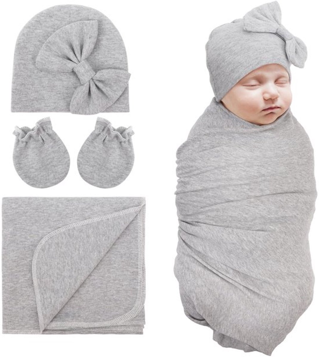 Inbakerdoek - Comfortabele Stof - Inbakerdeken - Babywanten - Ziekenhuisuitzet - Vintage Gebloemd Ontwerp - Inbakerdeken