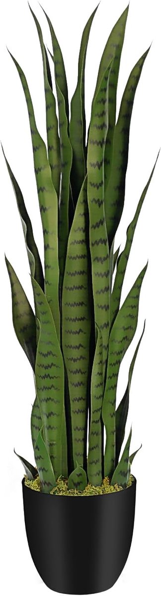 SnelShoppen - Keeplush Kunstmatige Slangenplant 91 cm - Faux Sansevieria Planten voor Binnen, Buiten, Veranda, Terras, Thuiskantoor, Groen Decoratie -