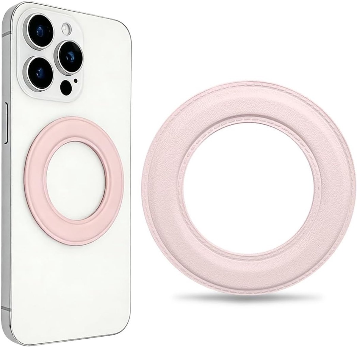 Magnetische Ring voor Universele Wandmontage met Sterke Lijm en Magnetische Bevestiging, Geschikt voor iPhone 12, 13, 14, 15 Pro Max, Ideaal voor Keuken, Kantoor en Auto