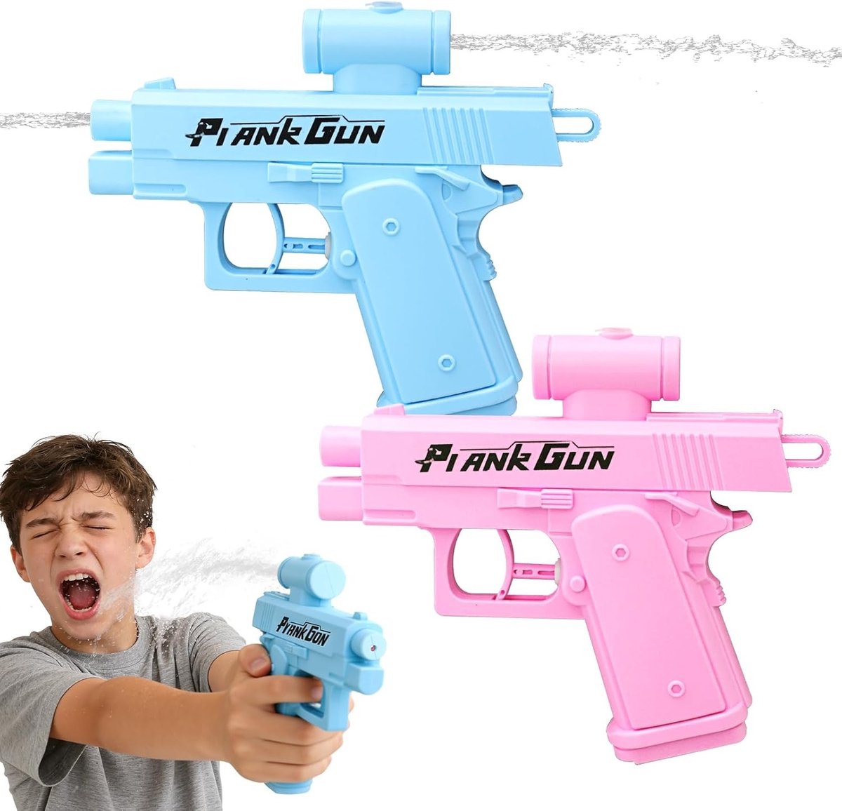 Set van 2 Grappige Waterpistolen voor Pranks, Perfect voor Zomerfeesten, Strand en Zwembadactiviteiten