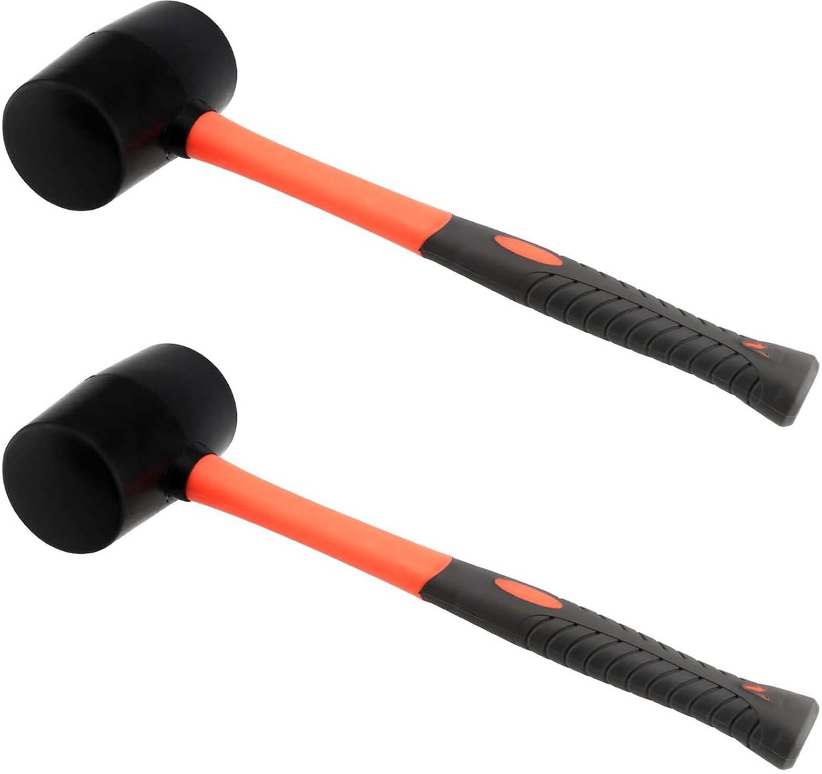 SnelShoppen - Rubber Hamer 2 Stuks 900g 370mm Lang Zwart - Stevige Rubber Hamer voor Vloeren en Tegels, Slaghamer met Duurzaam Materiaal