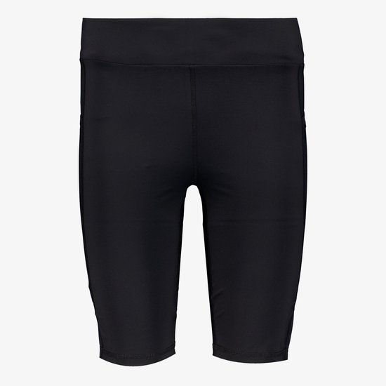 Zwarte hardloopshort met een brede tailleband en zijzakken.