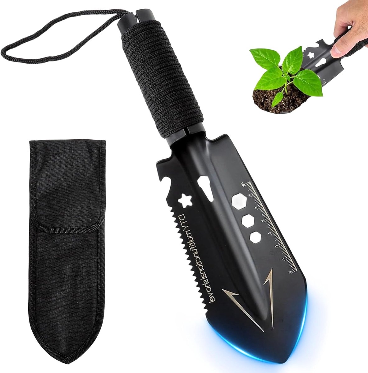 Tuinschep 9-in-1 - ultralicht kampeeraccessoire - met draagtas - ideaal voor tuinieren - ShopVlot