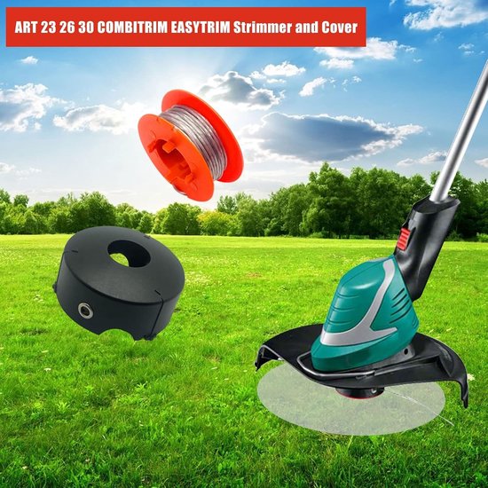 Grastrimspoelen Vervanging voor Bosch ART 23 26 30 Combitrim - 3 Spoelen + 1 Deksel, 8M Pro-Tap Automatische Draad, Tuinaccessoires en Gereedschap — afbeelding 3