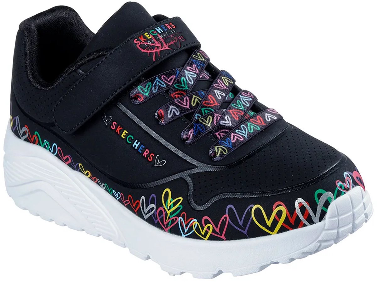 Skechers Uno Lite Heart Craze Schoenen Zonder Veters Zwart EU 33 1/2 Meisje