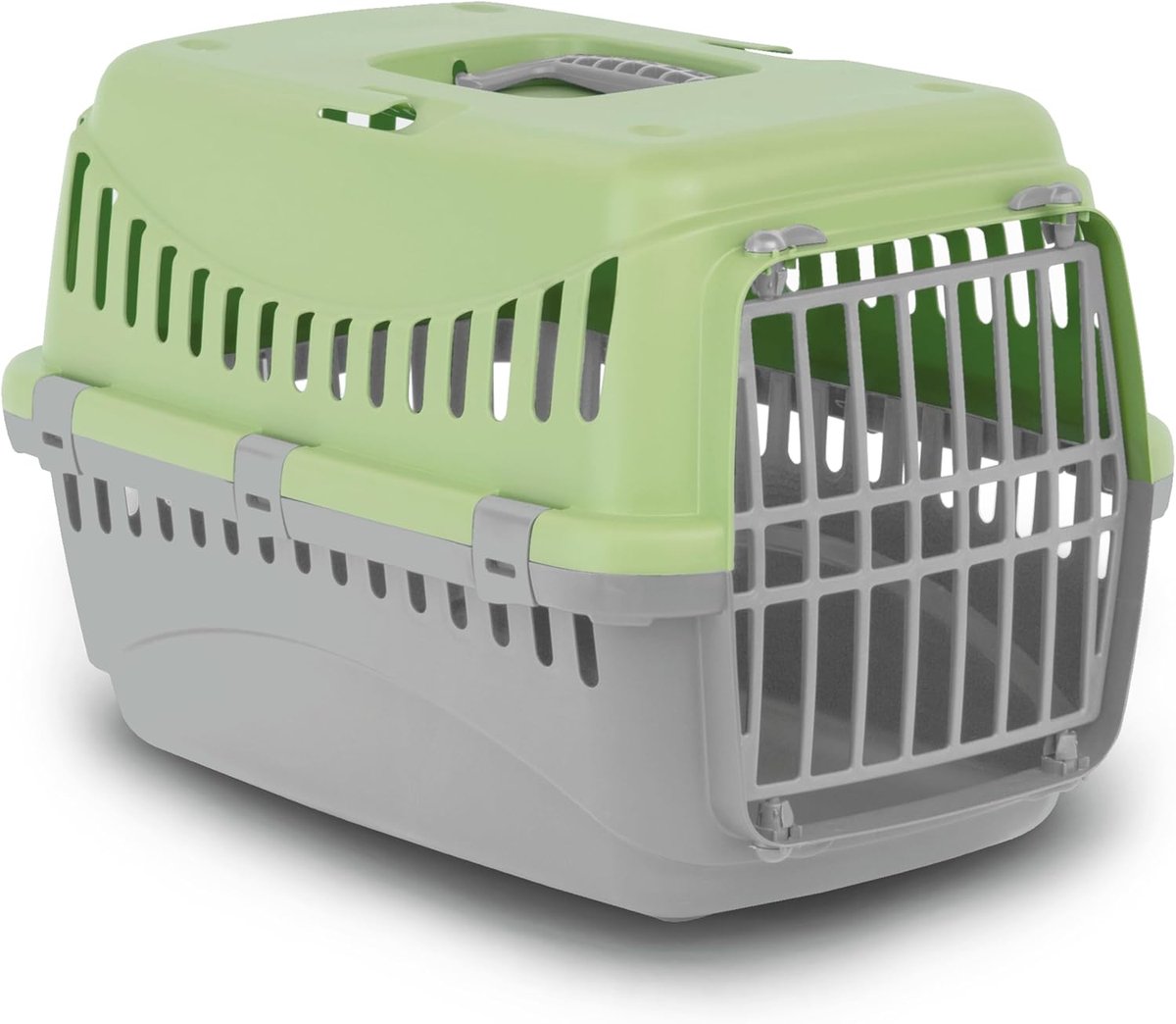 SnelShoppen - Transportbox voor Huisdieren Gipsy 50 - Lichtgroen - Draagmand met Deur - Kunststof - Max. 5kg - Veiligheidsbevestiging voor Auto - Idea