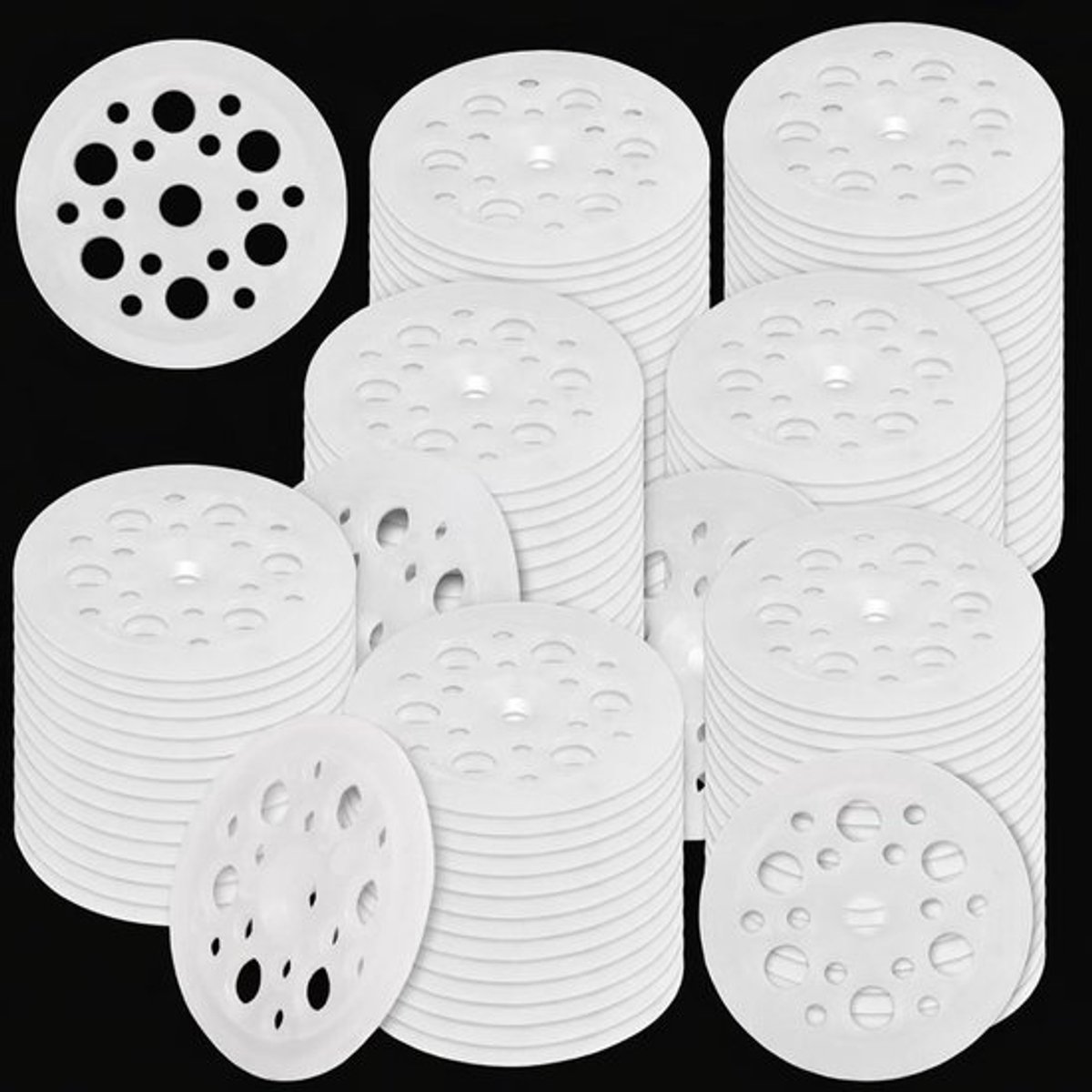 500 stuks PP ringen isolatieschijven 46 mm kunststof bevestiging ondersteuning zachte isolatieplaten.