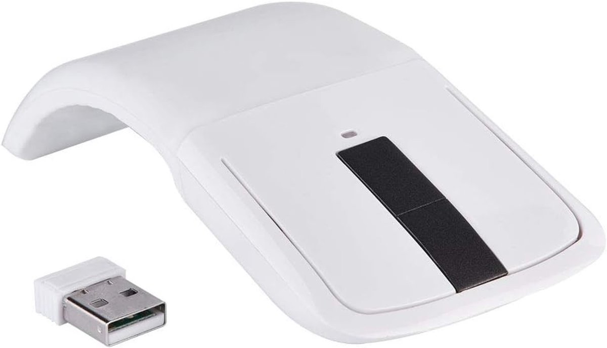 Draagbare Draadloze Boogvormige Muis, Flexibel en Ergonomisch Ontwerp, Perfect voor Gaming en Compatibel met PC's, Laptops en Smart TV's