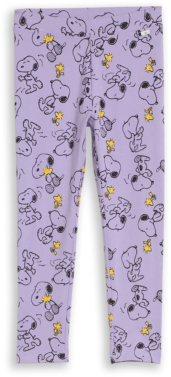 Tom Tailor - Legging met Peanuts-print - Maat 110 - sweet purple snoopy allover