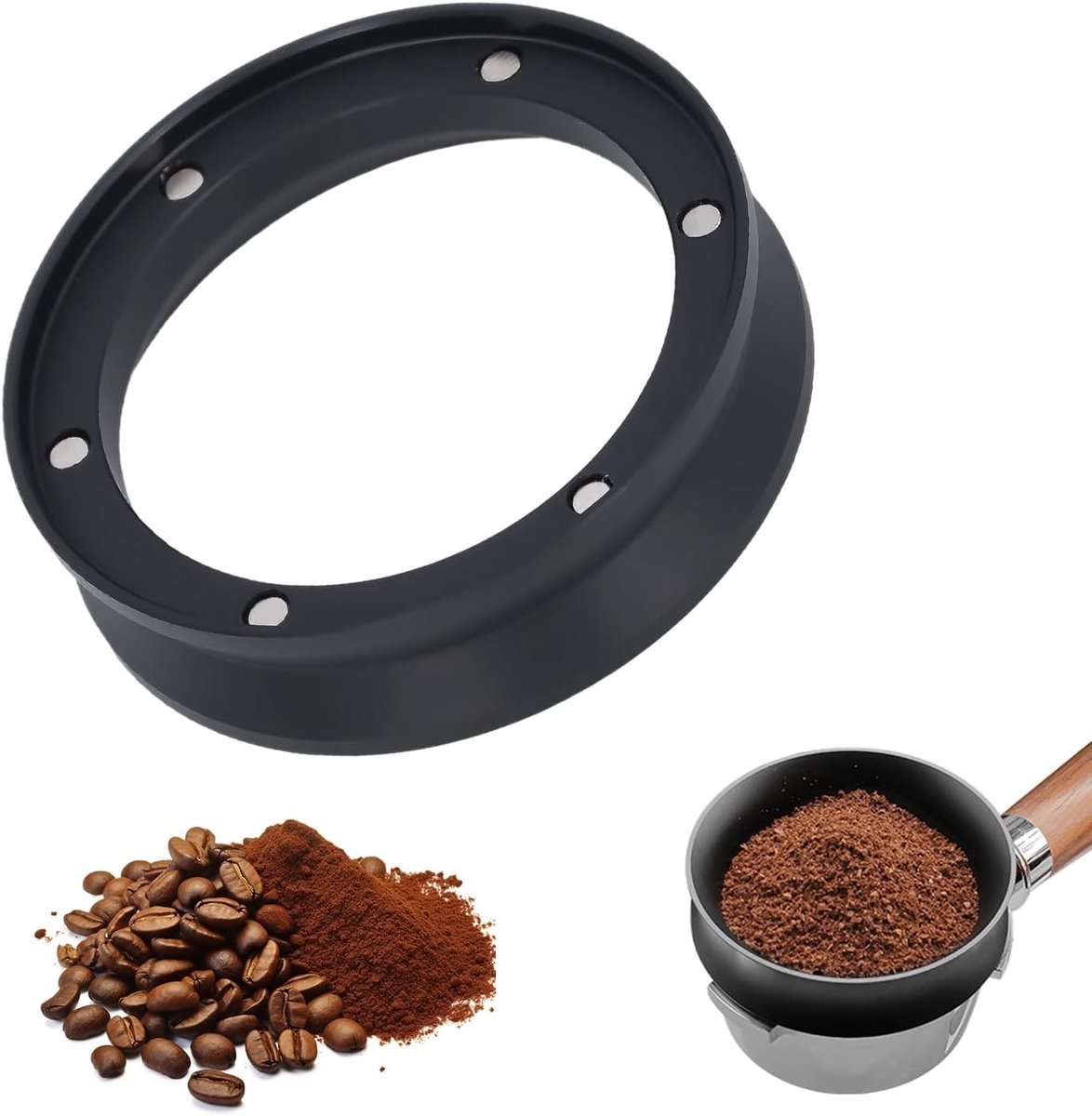 Aluminium Espresso Dispensing Funnel voor 51/53/58mm Portafilters - Perfect voor Barista's en Thuisgebruik