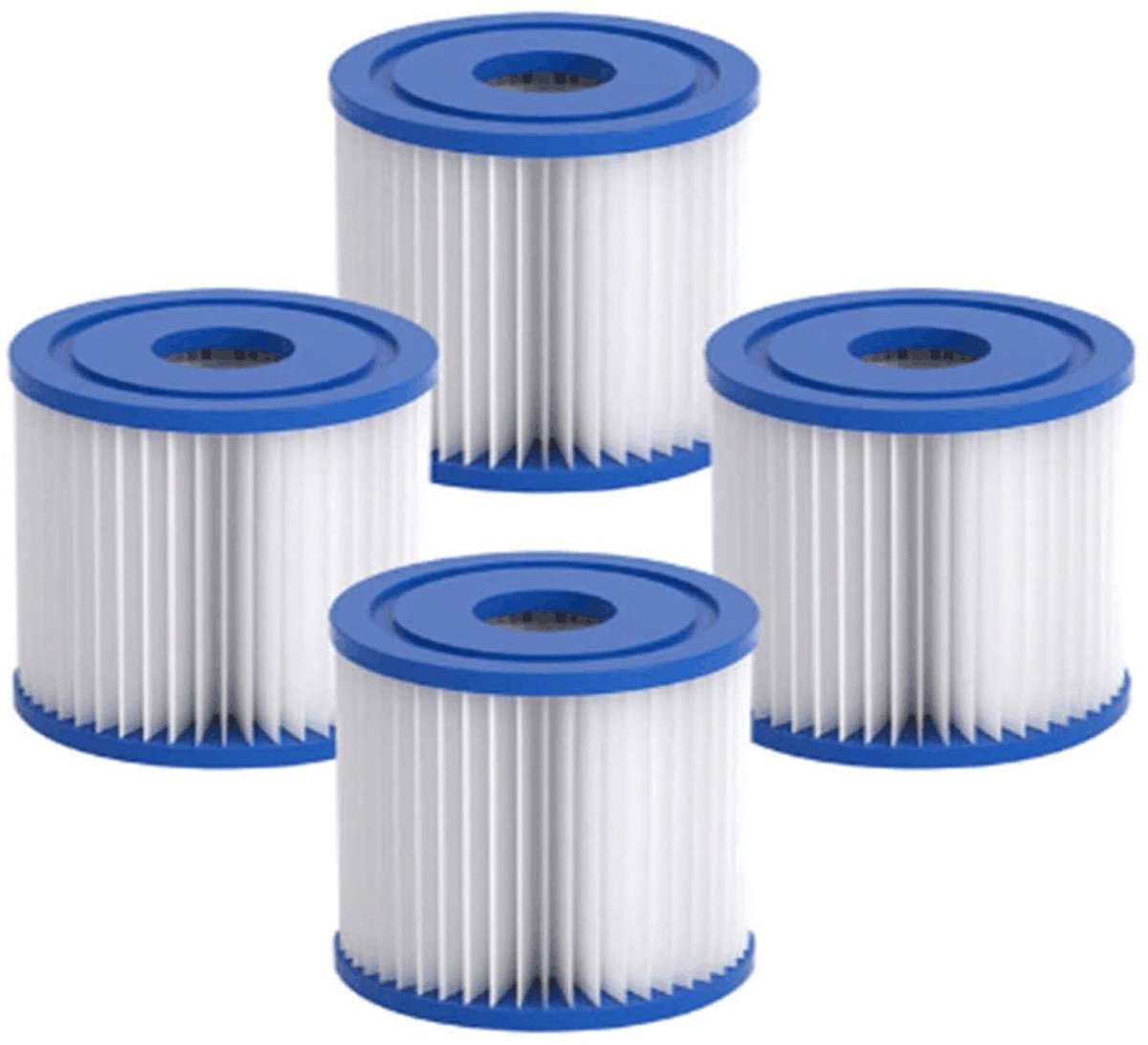 SnelShoppen - Intex FilterKartusche Filter VI voor Bestway Lay-Z-SPA, Vortex-poolfilter, Miami, Las Vegas, Monaco - 4 Stuks voor Schone en Verfrissend