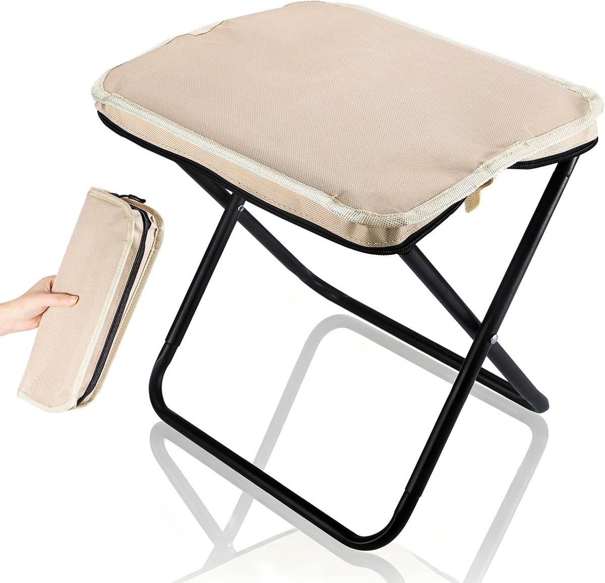 Opvouwbare klapkruk 33 × 27 × 30 cm - Oxford-stof - Ultralicht - Ideaal voor reizen - ShopVlot