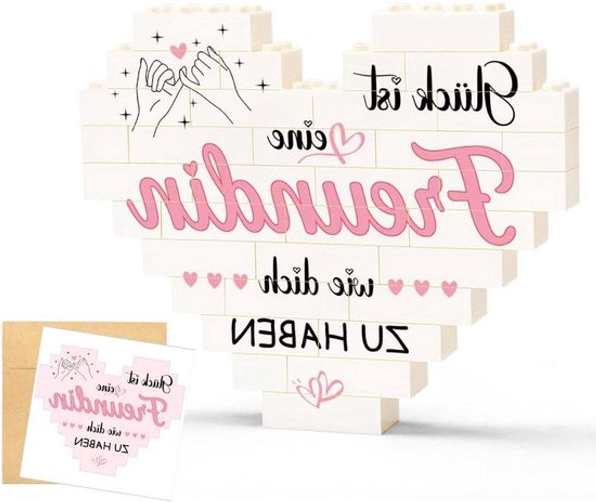 Hartvormige Decoratie met Kaart en Envelop - Persoonlijke Boodschap - Vader, Vriendin, Partner - Verjaardag, Kerstmis, Valentijnsdag - Vriendschap Editie