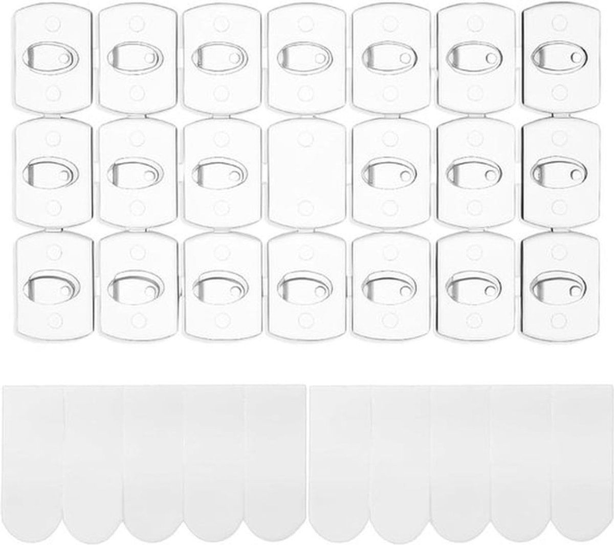 52 stuks transparante zelfklevende mini-kleefhaken voor wanddecoratie - klein formaat, weerbestendig, ideaal voor lichtkettingen en feestverlichting