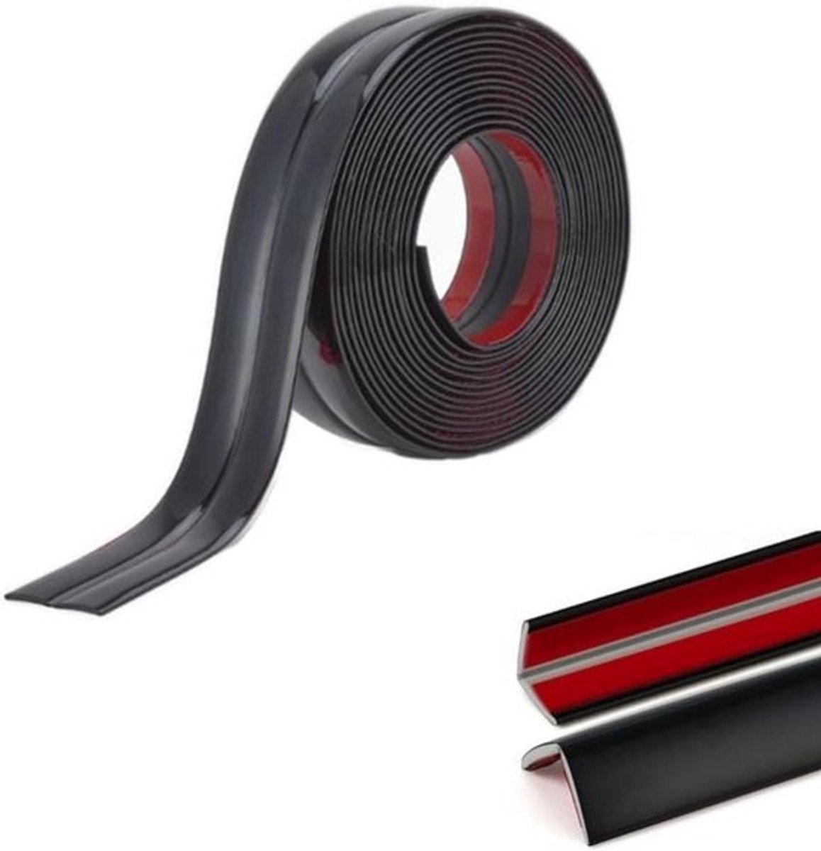 Buitenzijde hoekbeschermer voor tegels en wanden, zelfklevend vinyl, 3 cm, zwart