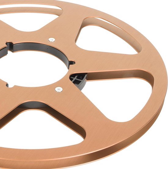 Lege Spoel - Tape Haspel - Geluid Opnemen - 6 Gaten Ontwerp - 10.5 Inch - Goud van Merkloos — afbeelding 2
