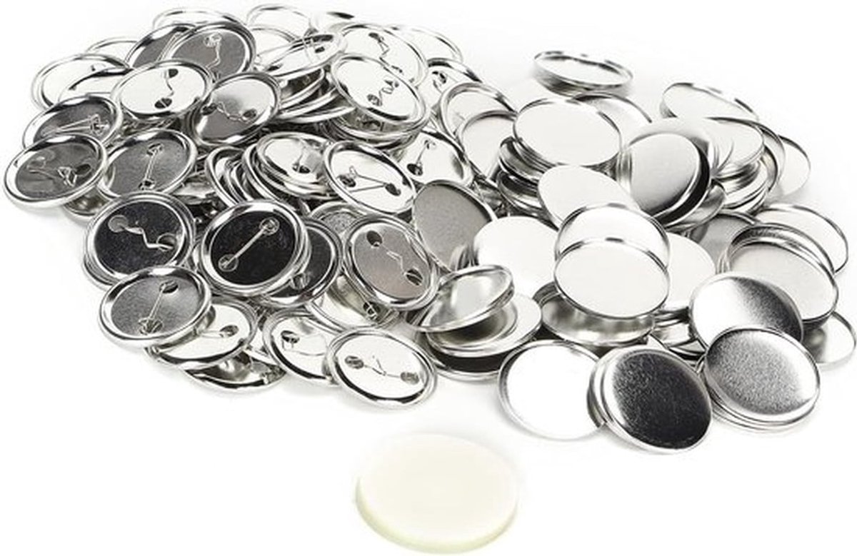 100 Stuks Lege Badge Knopen 44mm DIY Pin Kit voor Medailles, Knutselen en Souvenirs