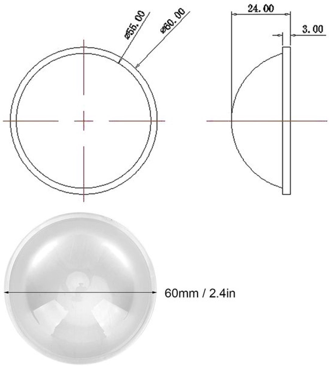 LED Optieklens voor Zonsonderganglamp met Vergrootglas