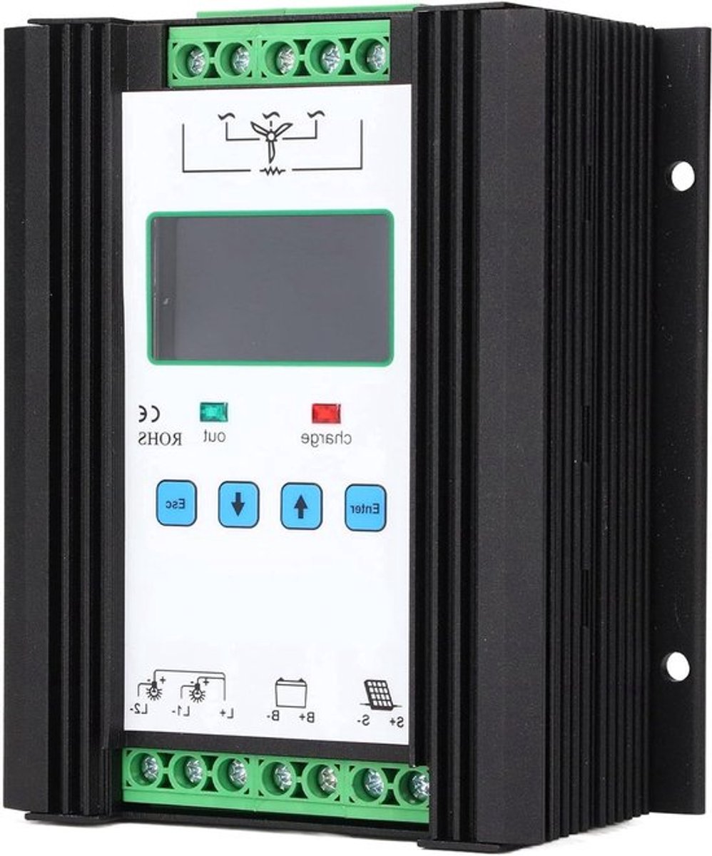 Digitale Wind- en Zonne-Controller voor 12V 24V Systemen - Slimme Regulator tot 600W voor Professioneel Gebruik