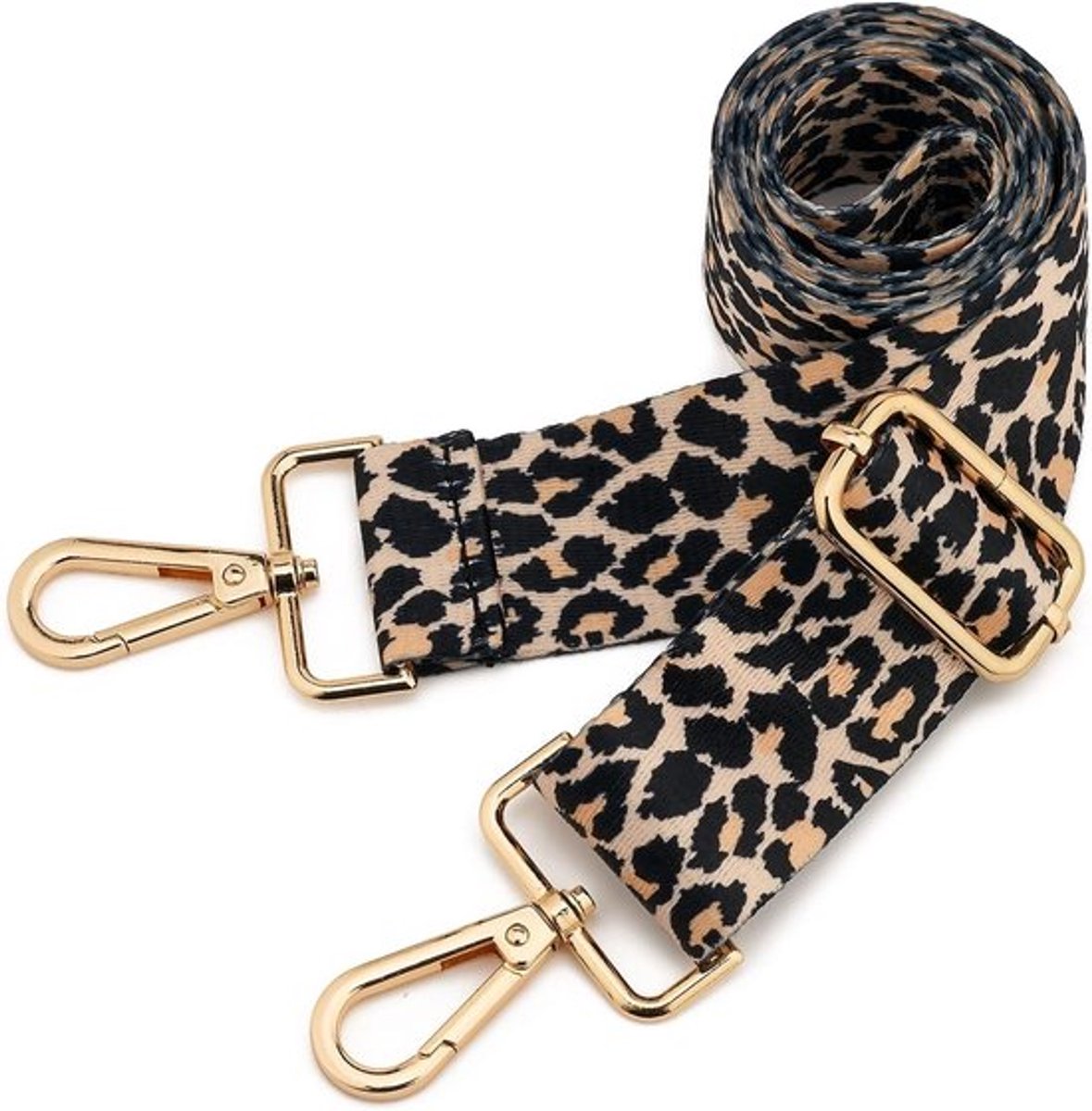 Verstelbare Gouden Schouderband voor Handtassen, Breed en Comfortabel, 73-125 cm, Ideaal voor Mode en Accessoires
