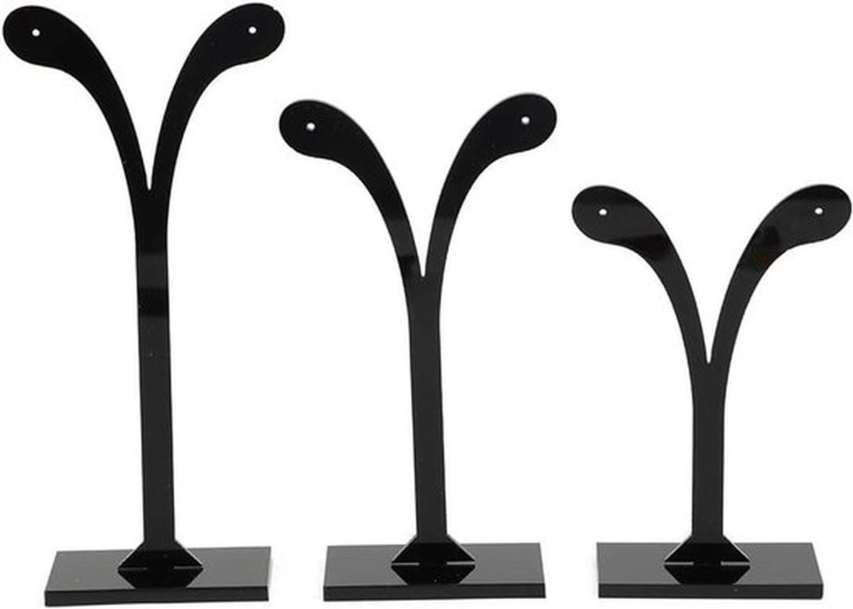 Driedelige Oorbel Stand - Oorbel Organizer en Display Stand - Sieradenstandaard met 3 niveaus - Oorbellen Opbergrek - Sieraden opbergoplossing