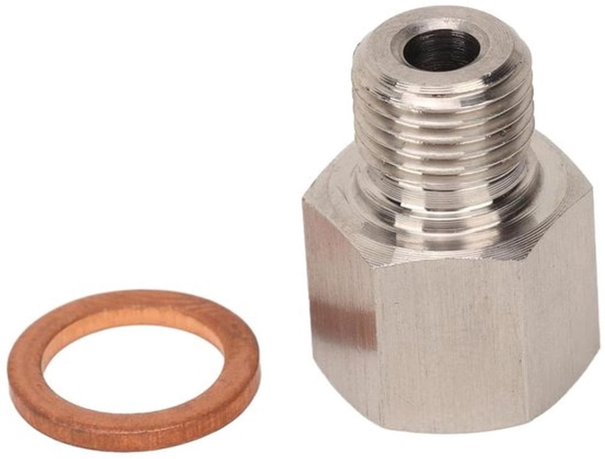 1/8 NPT vrouwelijk naar M10 x 1.0 mannelijke afzenderadapter - RVS schroefdraad converter voor auto - sensor installatie met lekvrije connector