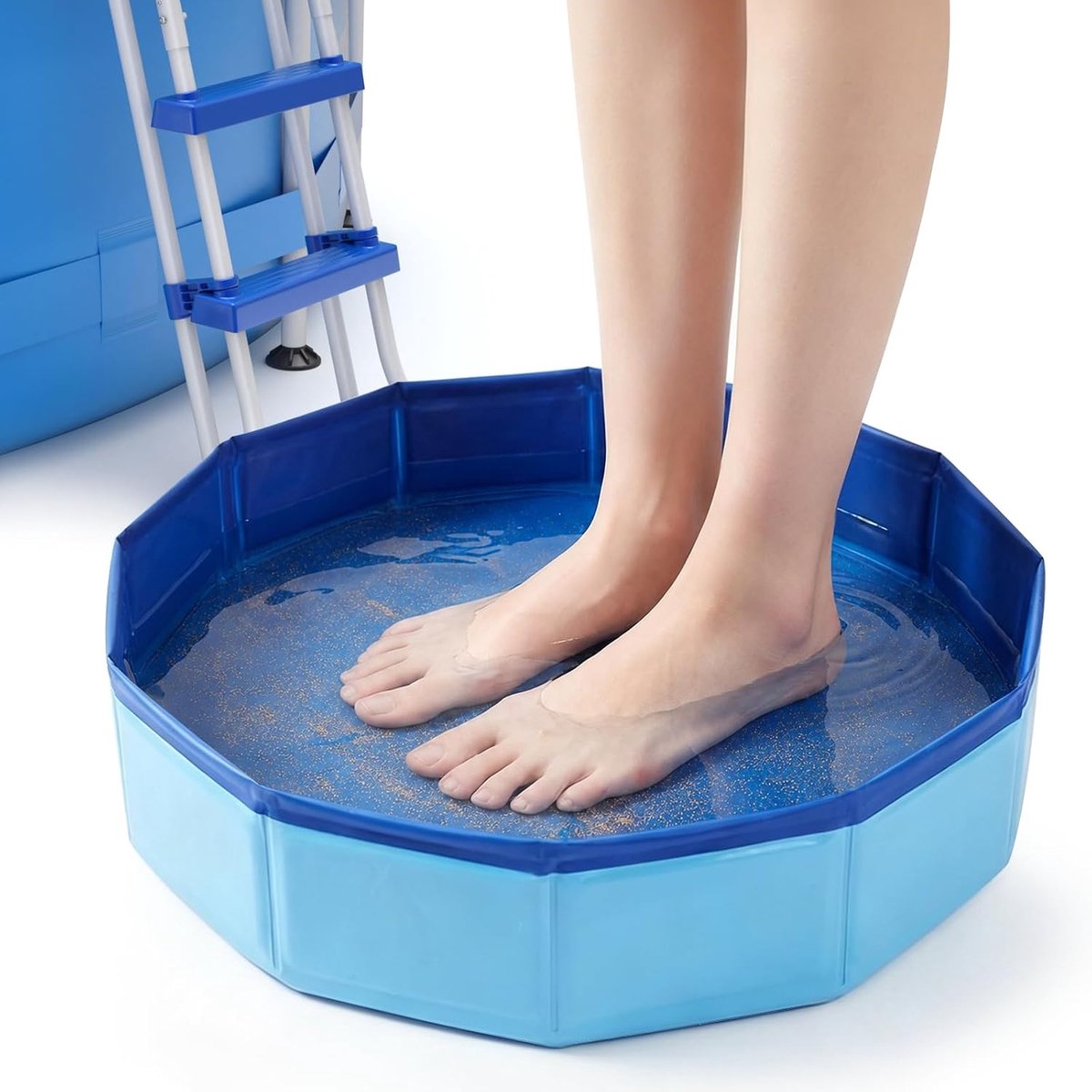 Voetbad voor zwembad 50 x 10 cm - opvouwbaar PVC - voetreiniging - voorkomt vuil in het zwembad - ShopVlot
