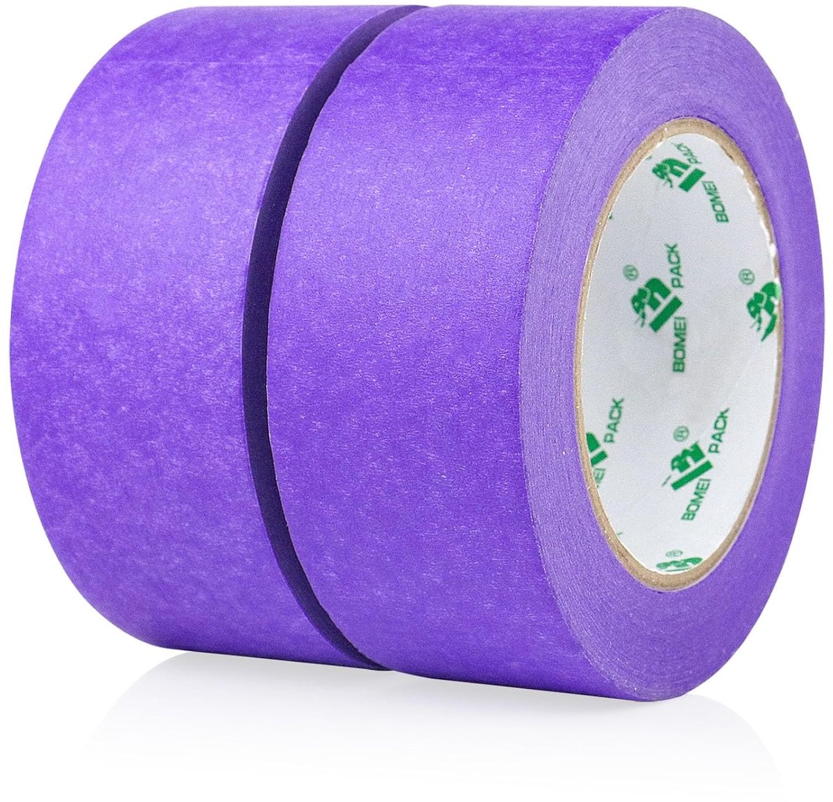 SnelShoppen - BOMEI PACK Paars Schilderscrape 48 mm x 50 m - 2 Rollen Crêpetape voor Schilderwerk en Decoratie - Afplakband voor Perfecte Resultaten