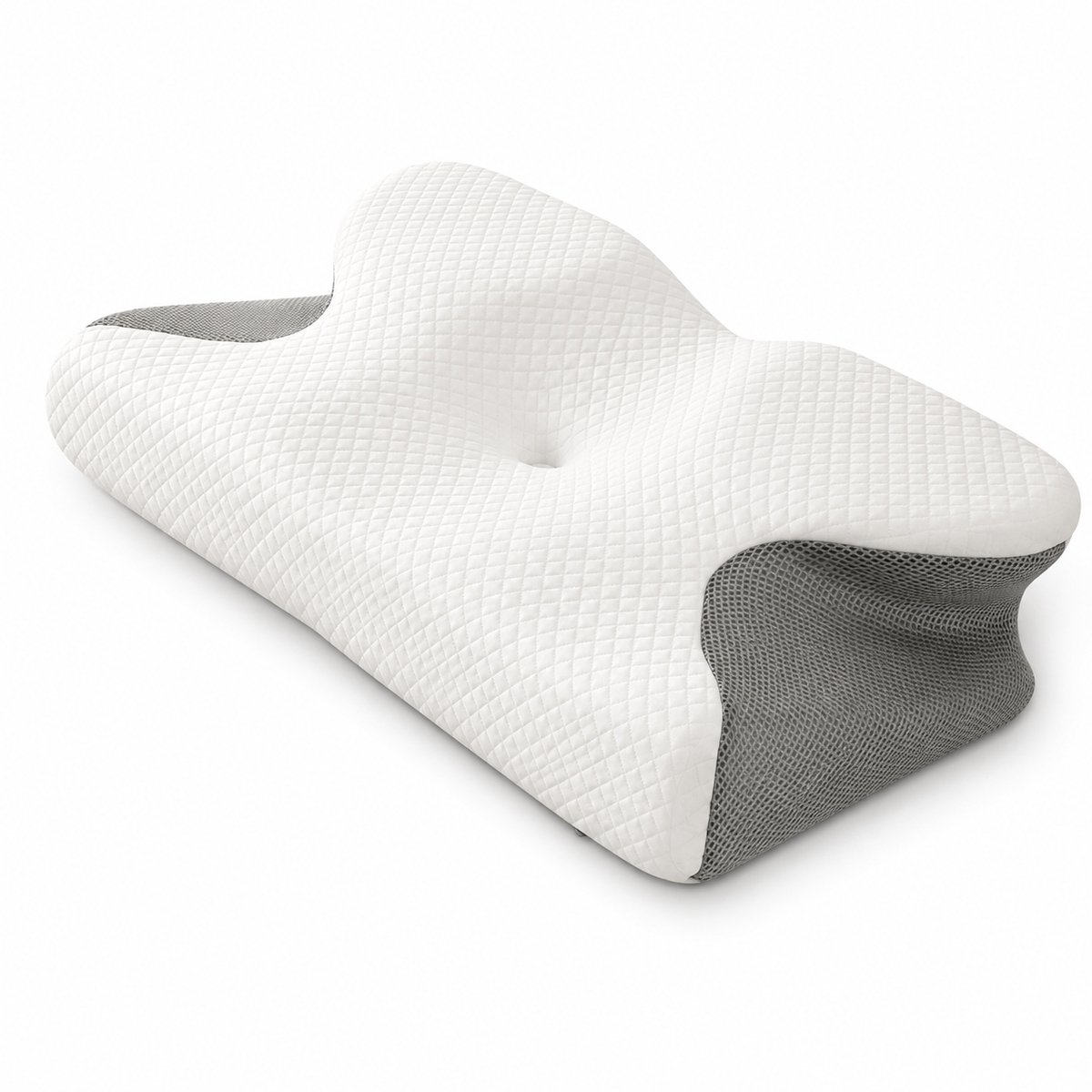 Memory Foam Hoofdkussen – Hoofdkussen voor Zijslapers & Rugslapers – Contourkussen – Ademende 3D Mesh Hoes – Wasbare Hoes – 66 x 35 cm
