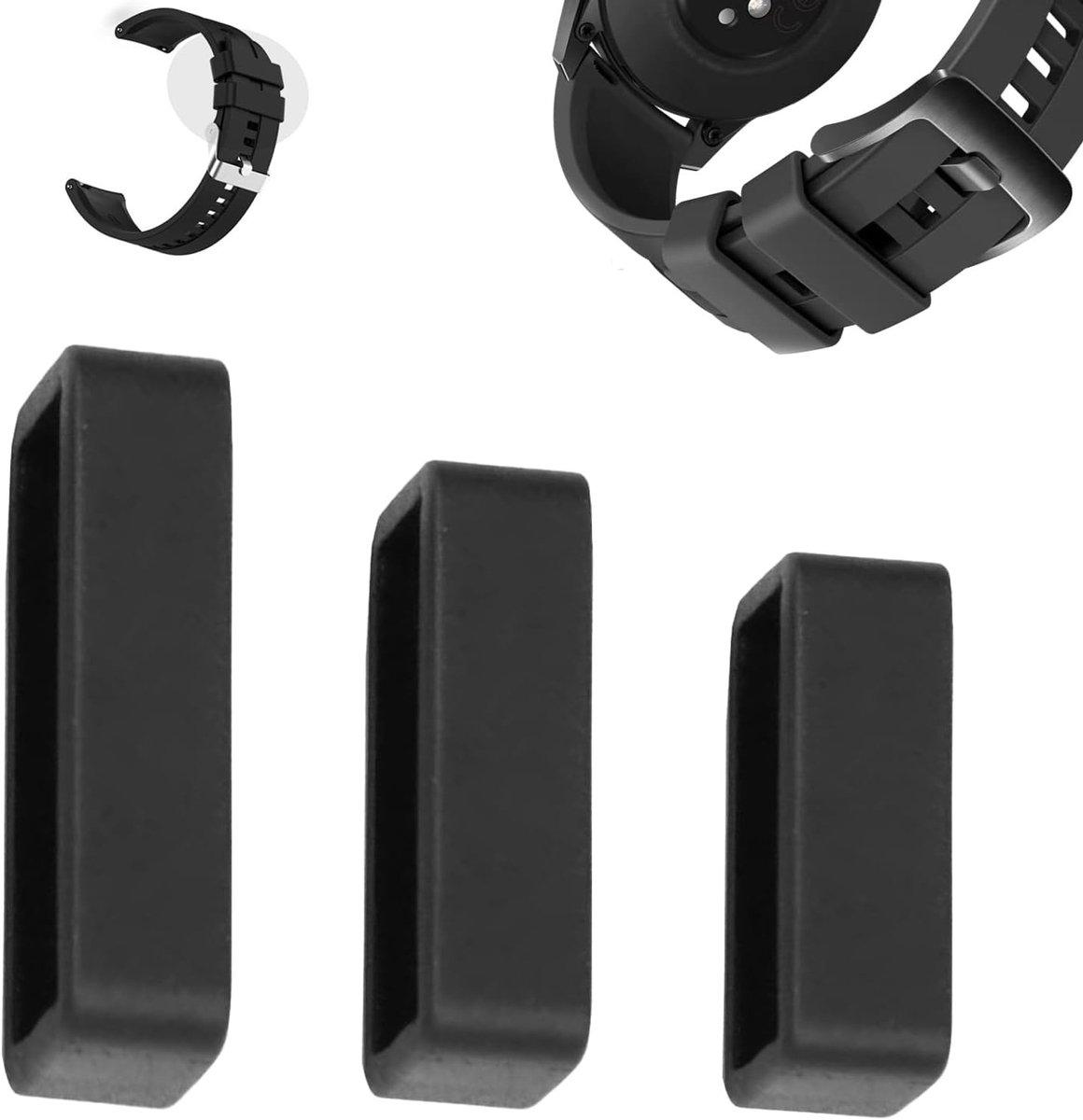 Siliconen Horlogebandhouders Set van 6, Geschikt voor 18mm, 20mm en 22mm Horloges, Ideaal voor Sportaccessoires en Vervangingen