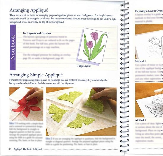 Applique Boek - Naai Technieken - Creatief Hobbyen - Stap-voor-stap Instructies - 144 Pagina's - Full Color — afbeelding 3