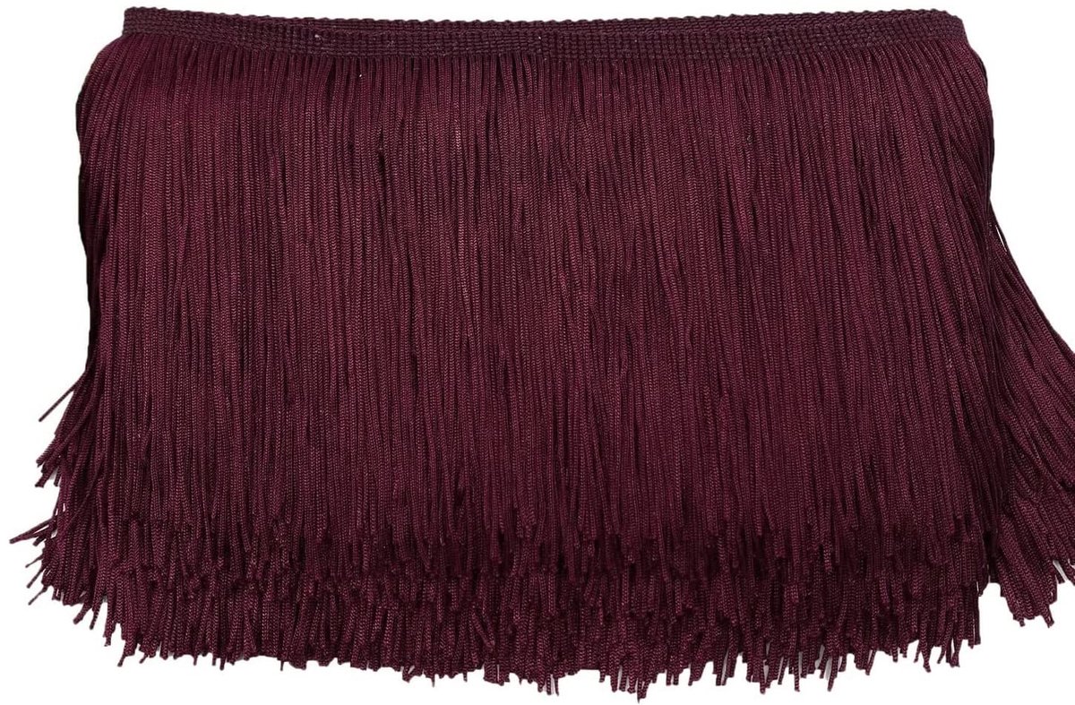 15 cm x 2 m franjerand franjeband decoratief lint dansfranjes zijden kwastjes randen om te naaien, doe-het-zelf knutselen, kleding lingerie kostuumgordijnen decoratie, rood paars