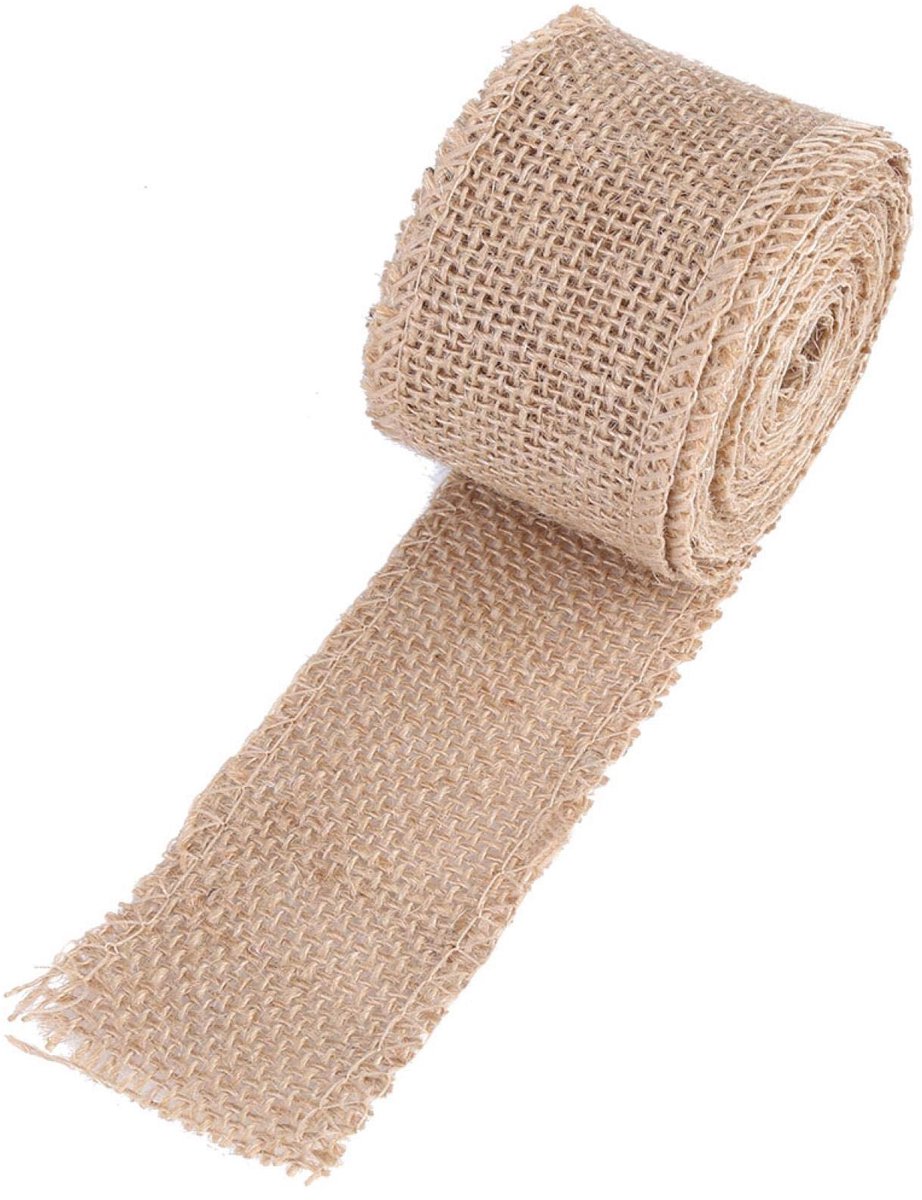 Jute Roll Jute Stof Natuurlijk Lint Decoratieve Jute Hessische Stof Voor Het Maken Van Kerstfeest Ornamenten 3Types(5cm)
