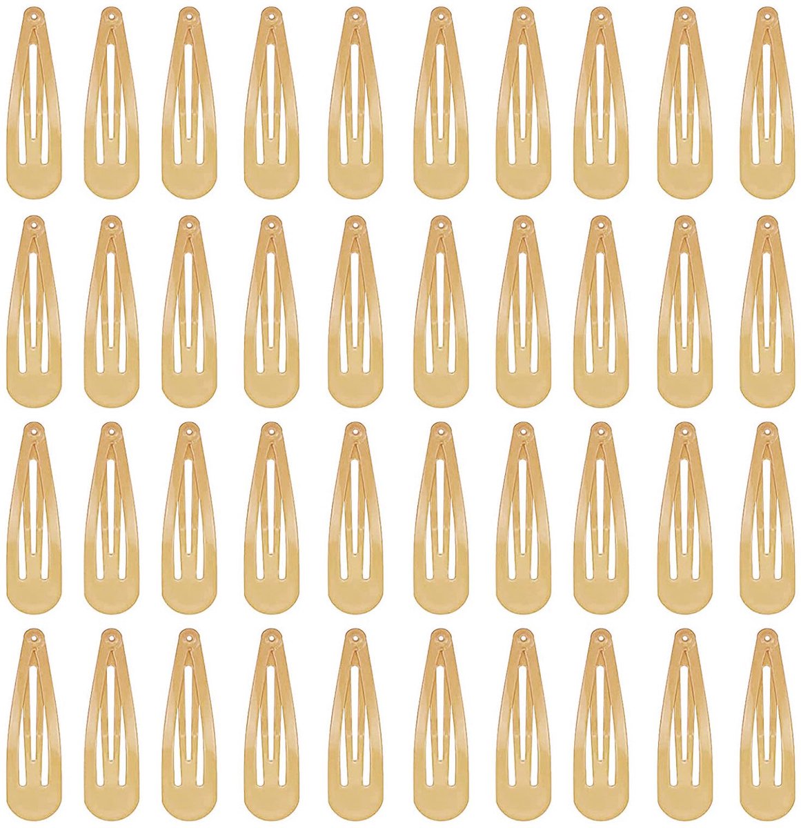 40 Pack Haarclips Voor Meisjes Metal Snap Kids Barrettes Vrouwen Haar Accessoires, Kleurrijk Snoep Mooie Eenvoudige Kapsel Clips，Beige